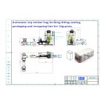 Автомат хавтгай ёроолтой уут бүхий дээд наалттай уутыг бөглөх битүүмжлэх сав баглаа боодлын шугамыг манай үйлчлүүлэгчийн захиалгаар хийлгэж байна